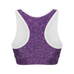 Purple Glitter Artwork Print (NOT Real Glitter) Women's Sports Bra