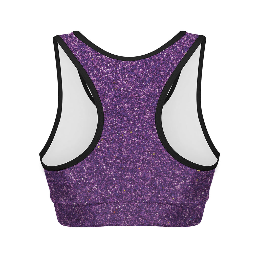 Purple Glitter Artwork Print (NOT Real Glitter) Women's Sports Bra