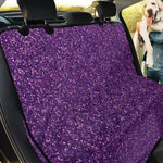 Purple (NOT Real) Glitter Print Pet Car Back Seat Cover