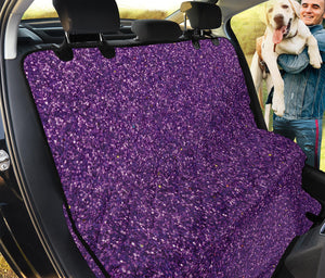 Purple (NOT Real) Glitter Print Pet Car Back Seat Cover