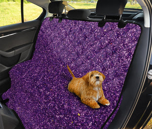 Purple (NOT Real) Glitter Print Pet Car Back Seat Cover