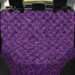 Purple (NOT Real) Glitter Print Pet Car Back Seat Cover