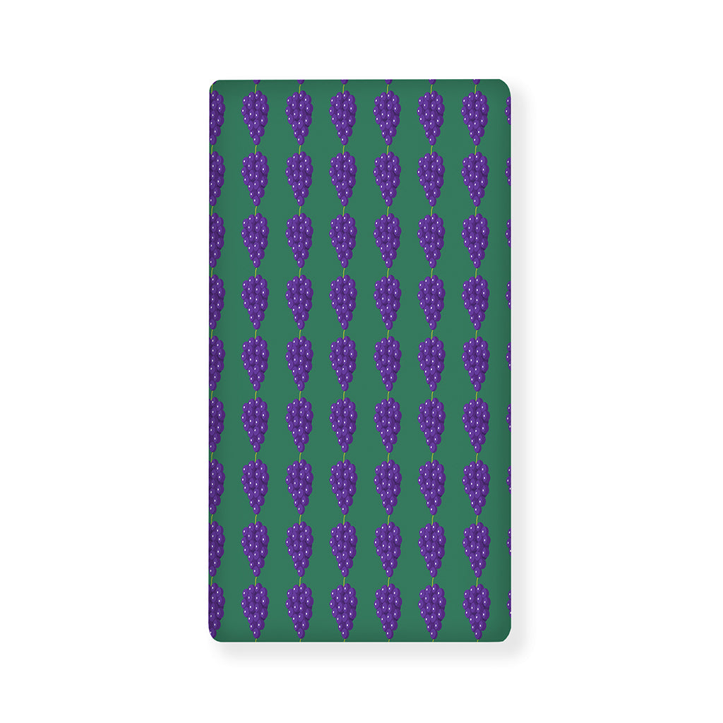Purple Grape Pattern Print Baby Crib Sheet