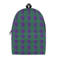 Purple Grape Pattern Print School Backpack
