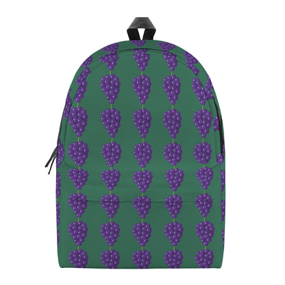 Purple Grape Pattern Print Backpack