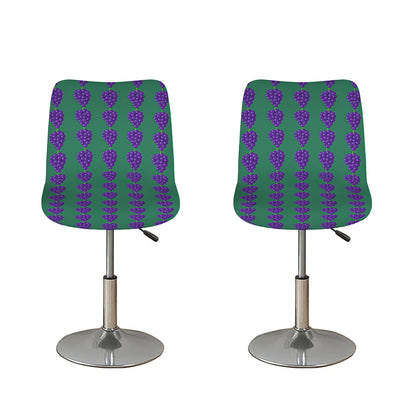 Purple Grape Pattern Print Bar Stool Covers