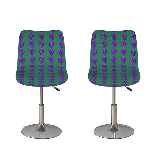 Purple Grape Pattern Print Bar Stool Covers
