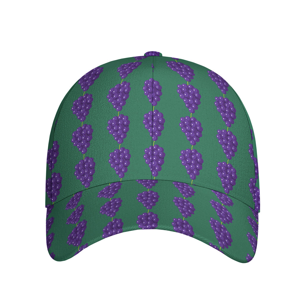 Purple Grape Pattern Print Baseball Cap