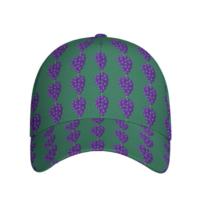 Purple Grape Pattern Print Baseball Cap