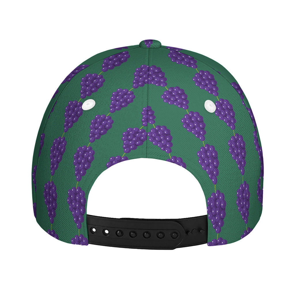 Purple Grape Pattern Print Baseball Cap