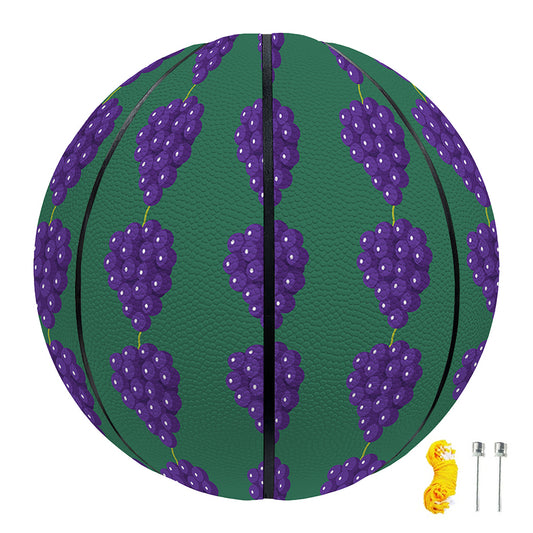 Purple Grape Pattern Print Basketball