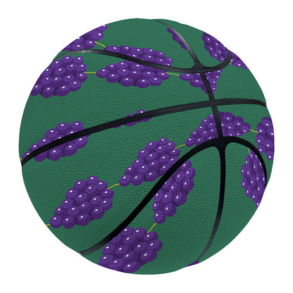 Purple Grape Pattern Print Basketball