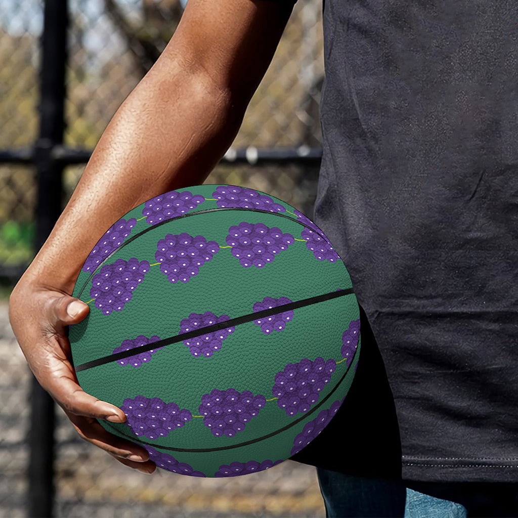 Purple Grape Pattern Print Basketball