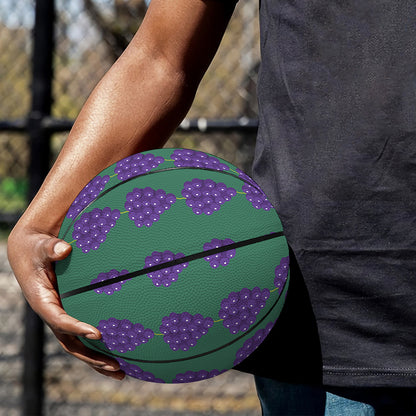 Purple Grape Pattern Print Basketball