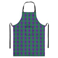 Purple Grape Pattern Print Bib Apron With Pocket