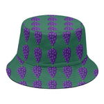 Purple Grape Pattern Print Bucket Hat