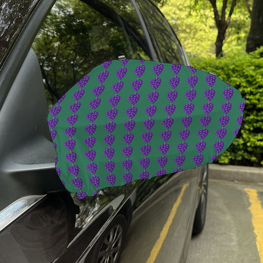 Purple Grape Pattern Print Car Side Mirror Covers