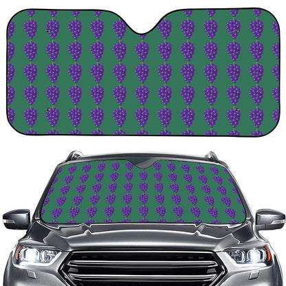 Purple Grape Pattern Print Car Windshield Sun Shade