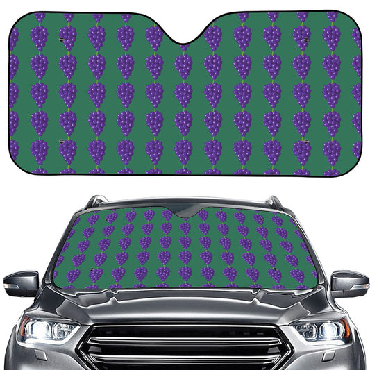Purple Grape Pattern Print Car Windshield Sun Shade