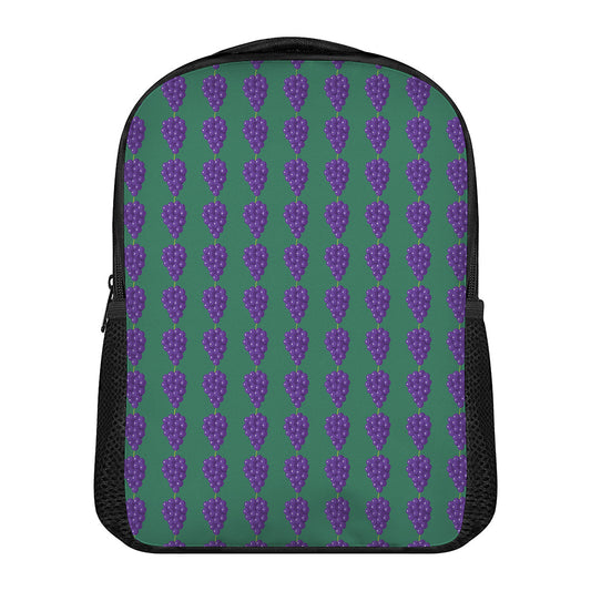 Purple Grape Pattern Print Casual Backpack