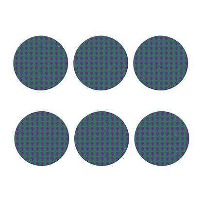 Purple Grape Pattern Print Coaster Set