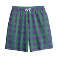 Purple Grape Pattern Print Cotton Shorts