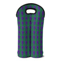 Purple Grape Pattern Print Double Neoprene Wine Tote