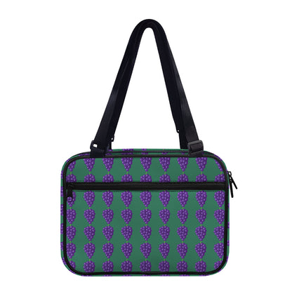 Purple Grape Pattern Print Double Strap Bible Bag