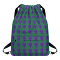 Purple Grape Pattern Print Drawstring Backpack