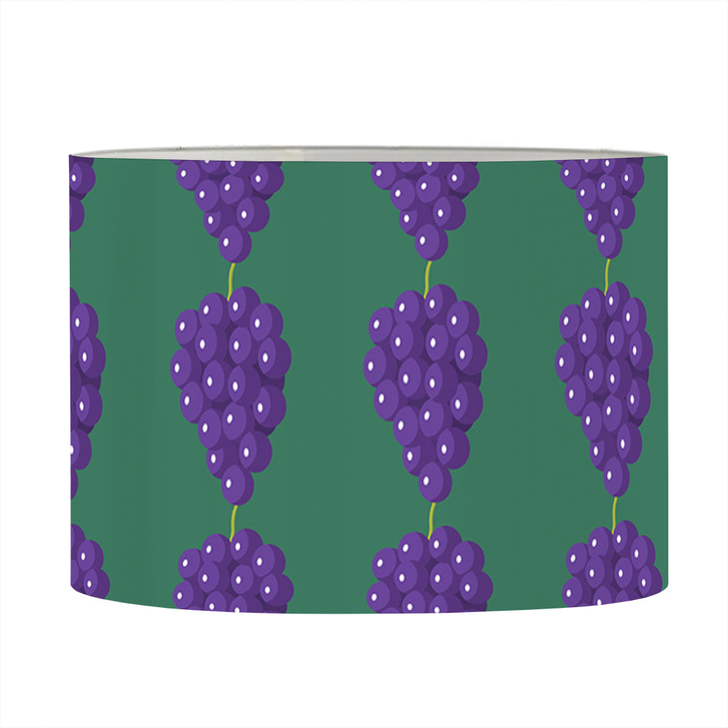 Purple Grape Pattern Print Drum Lamp Shade