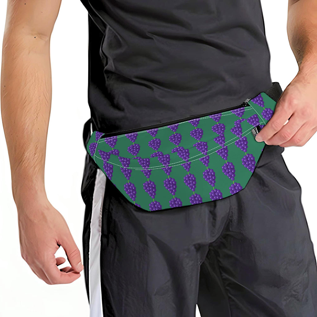 Purple Grape Pattern Print Fanny Pack