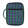 Purple Grape Pattern Print Front Pocket Bible Bag