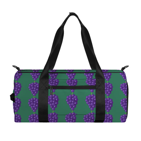 Purple Grape Pattern Print Gym Bag