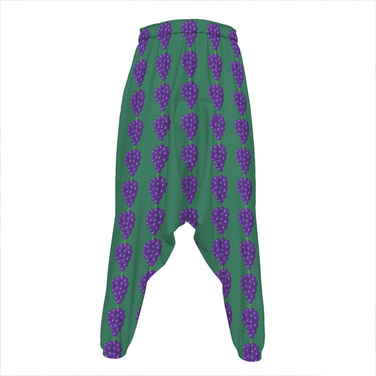 Purple Grape Pattern Print Hammer Pants