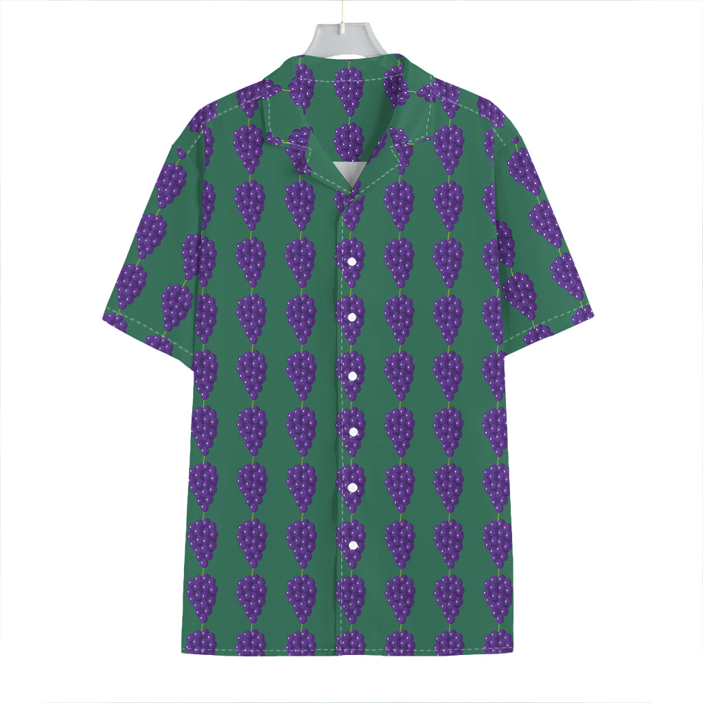Purple Grape Pattern Print Hawaiian Shirt