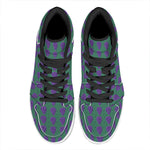 Purple Grape Pattern Print High Top Leather Sneakers