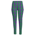 Purple Grape Pattern Print High-Waisted Pocket Leggings