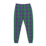 Purple Grape Pattern Print Jogger Pants