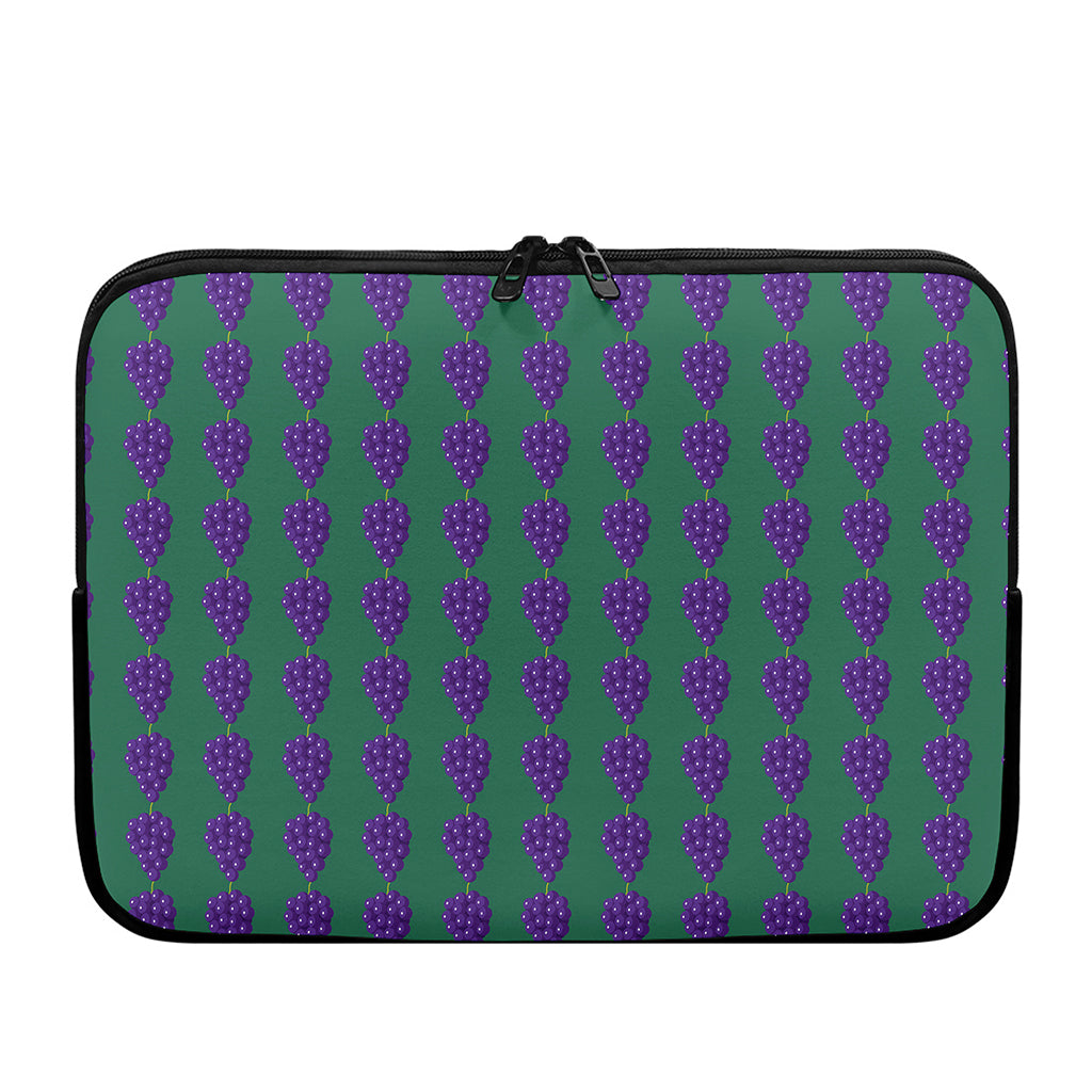 Purple Grape Pattern Print Laptop Sleeve