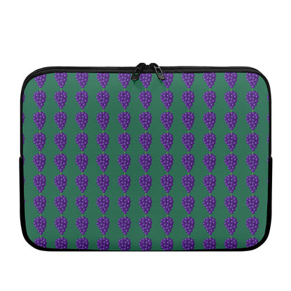 Purple Grape Pattern Print Laptop Sleeve