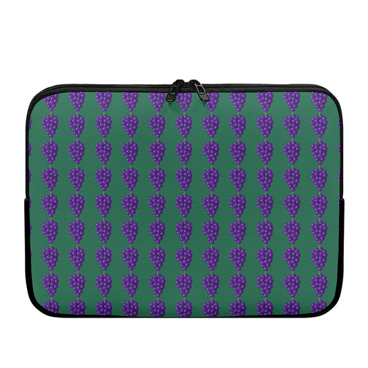 Purple Grape Pattern Print Laptop Sleeve