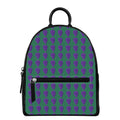 Purple Grape Pattern Print Leather Backpack