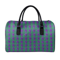Purple Grape Pattern Print Leather Duffel Bag