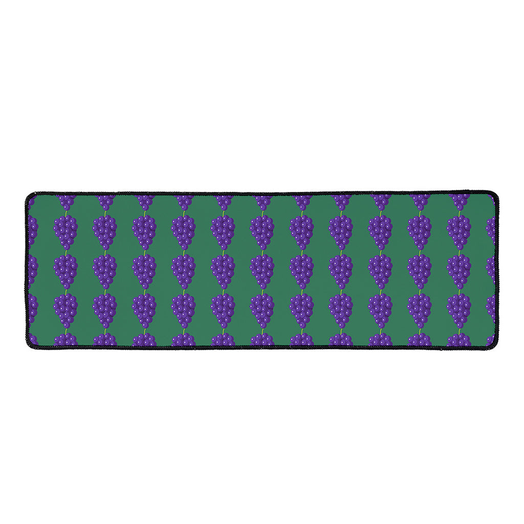 Purple Grape Pattern Print Long Kitchen Mat