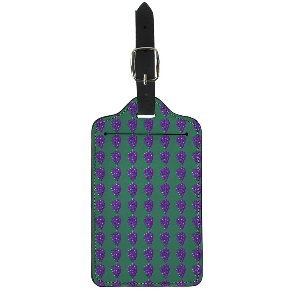Purple Grape Pattern Print Luggage Tag