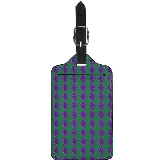 Purple Grape Pattern Print Luggage Tag