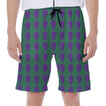 Purple Grape Pattern Print Men's Beach Shorts