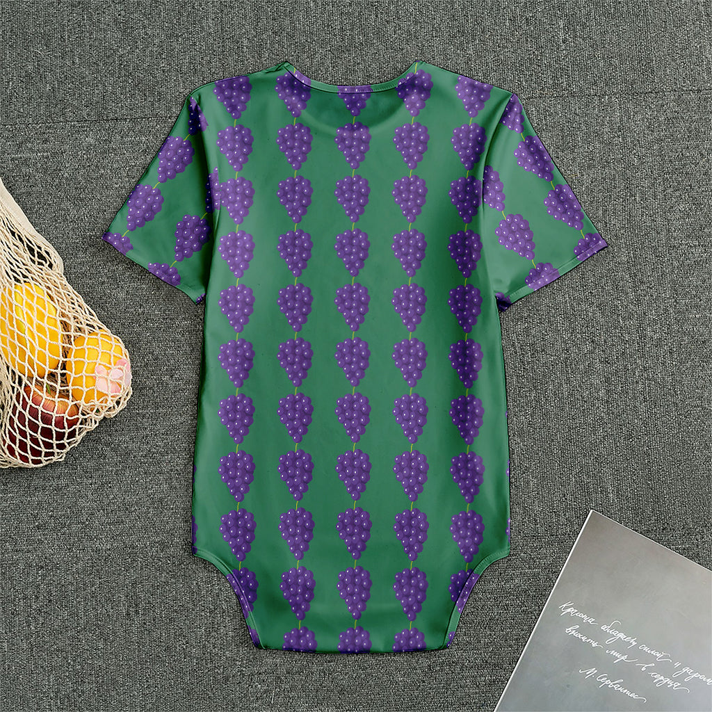 Purple Grape Pattern Print Men's Bodysuit