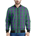 Purple Grape Pattern Print Men's Bomber Jacket