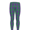 Purple Grape Pattern Print Men's Leggings